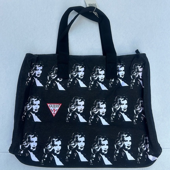 New GUESS Black Vintage Women’s Tote Bag - Picture 2 of 4